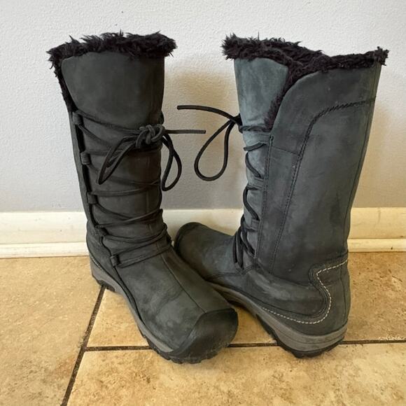 Keen Shoes - Keen Brighton Tall Winter Boots Womens 7 Gray Waterproof Fur Lined Snow Boots
